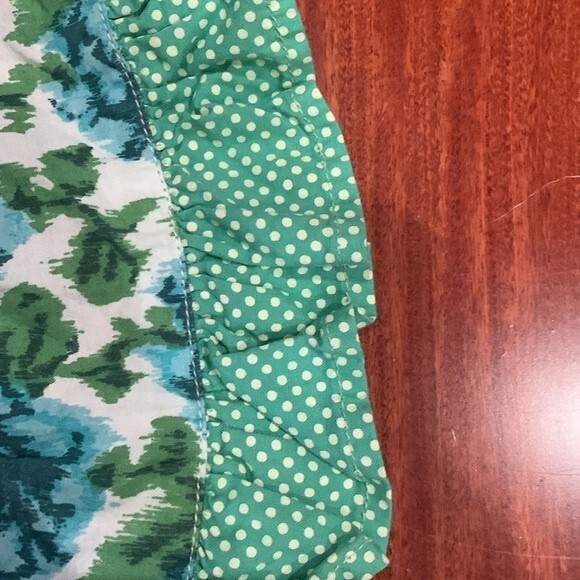 Set of 4 Blue Rose and Green Cloth Napkins - Picture 3 of 6